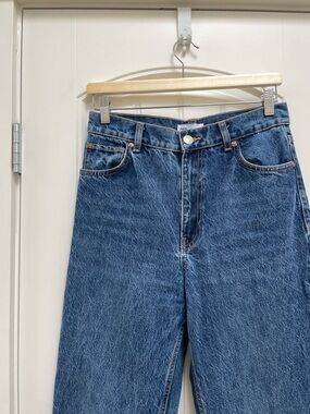 ZARA Blue Denim Jeans with Branded Waist Label